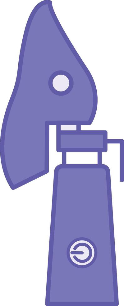 Colored Nebulizer Icon. Illustration. Inhaler For Spraying Medicine Into The Airways. Medical Device, Treatment. Lung Disease Concept vector