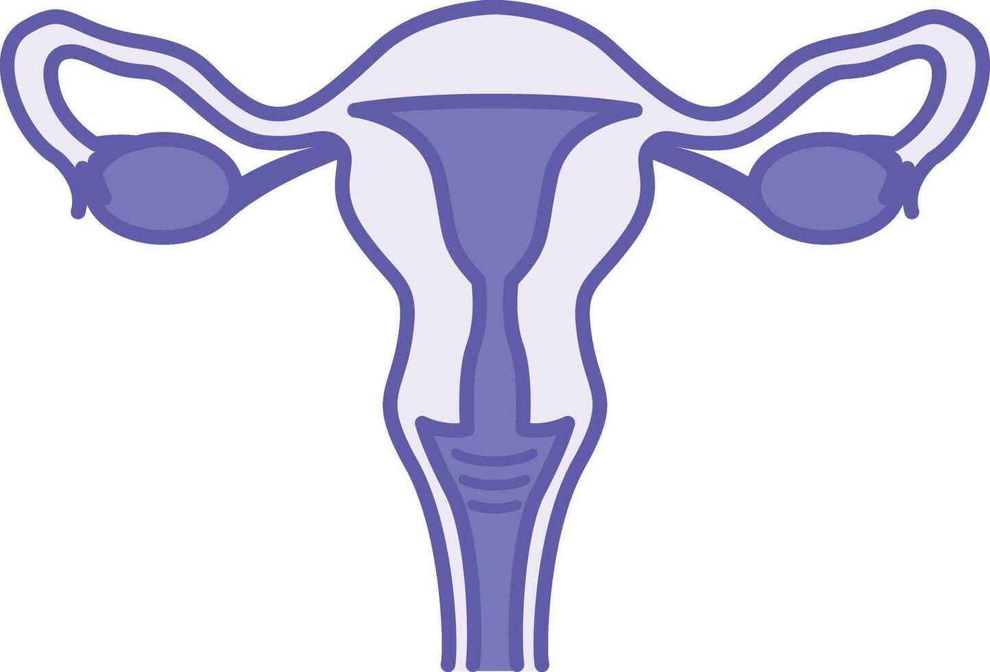 Colored Uterus Icon. Illustration. The Internal Organ Of A Woman In Which The Embryo Develops. Concept Anatomy And Medicine vector
