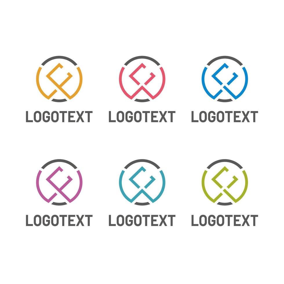 LE, WE and LWE letter initial logo design vector