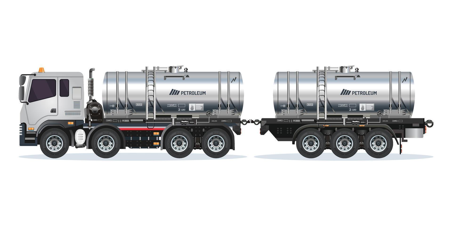 Petroleum transport truck illustration vector