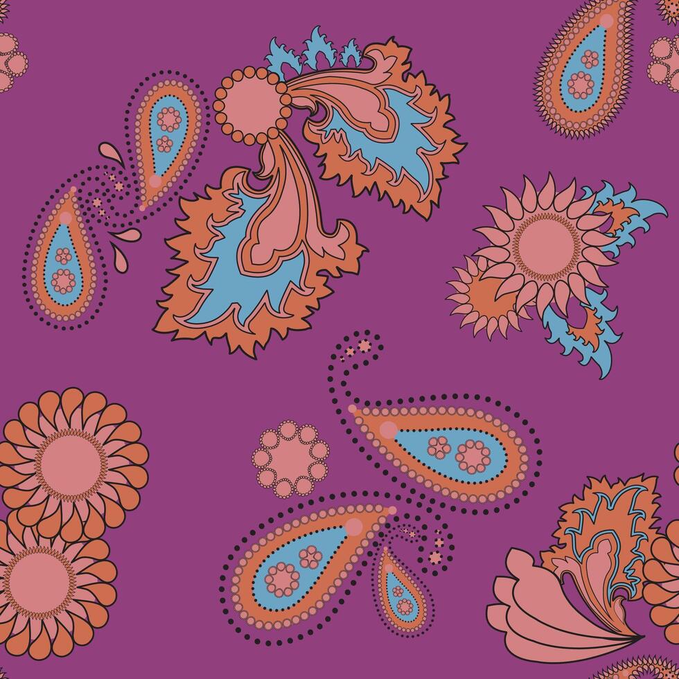 Elegant Paisley Floral Design for Fabric and Decorative Use vector
