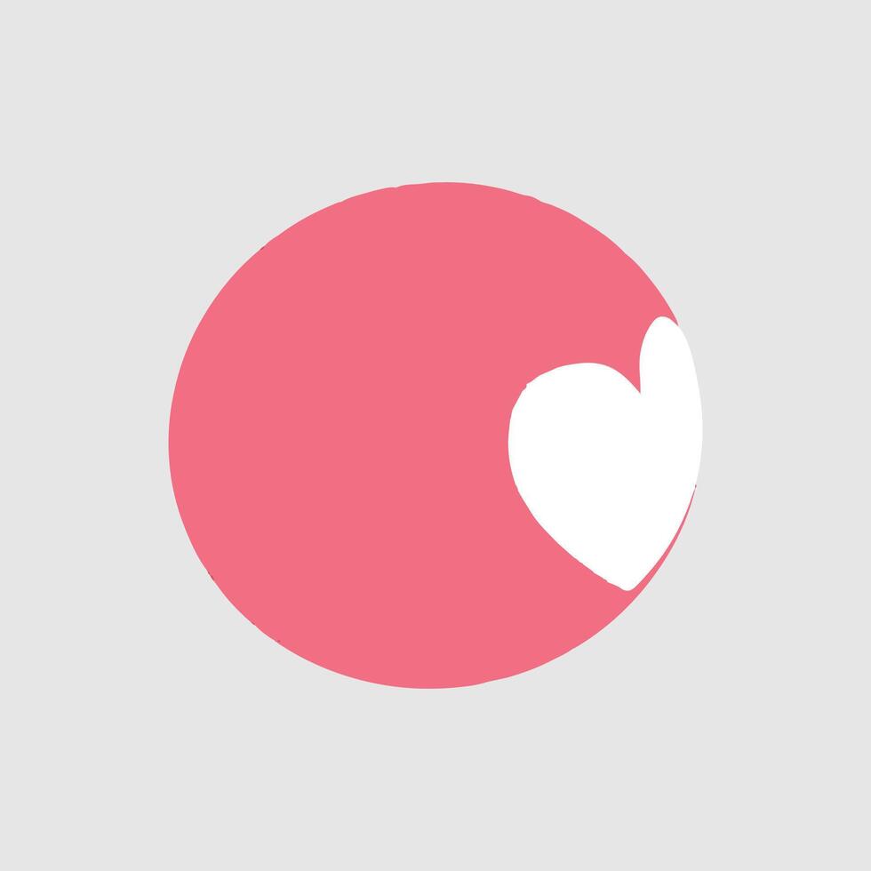 Simple Love Icon on White Background vector