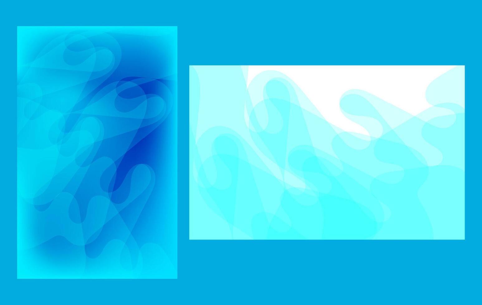 Abstract blue fluid wave shapes for a digital presentation vector