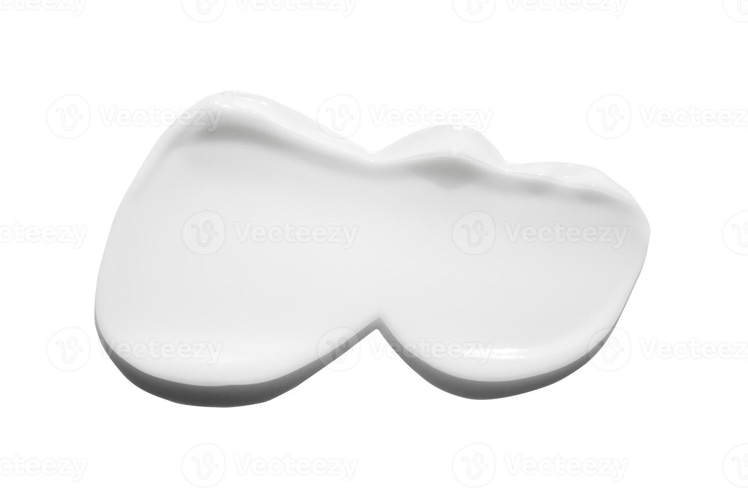 Cream texture swatch swirl smear with shadow isolated. Facial creme, foam, gel or body lotion skincare make up stroke sample. Face makeup creamy cosmetic product photo