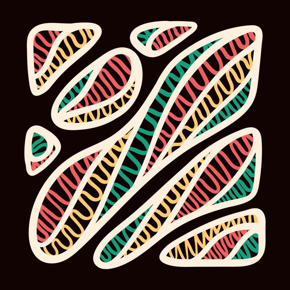 Colorful Abstract Doodle Shapes vector