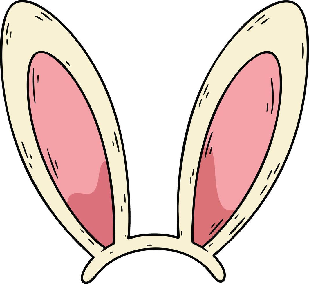 Bunny ears headband accessory with pink inner lining for costume and dress up playtime fun vector