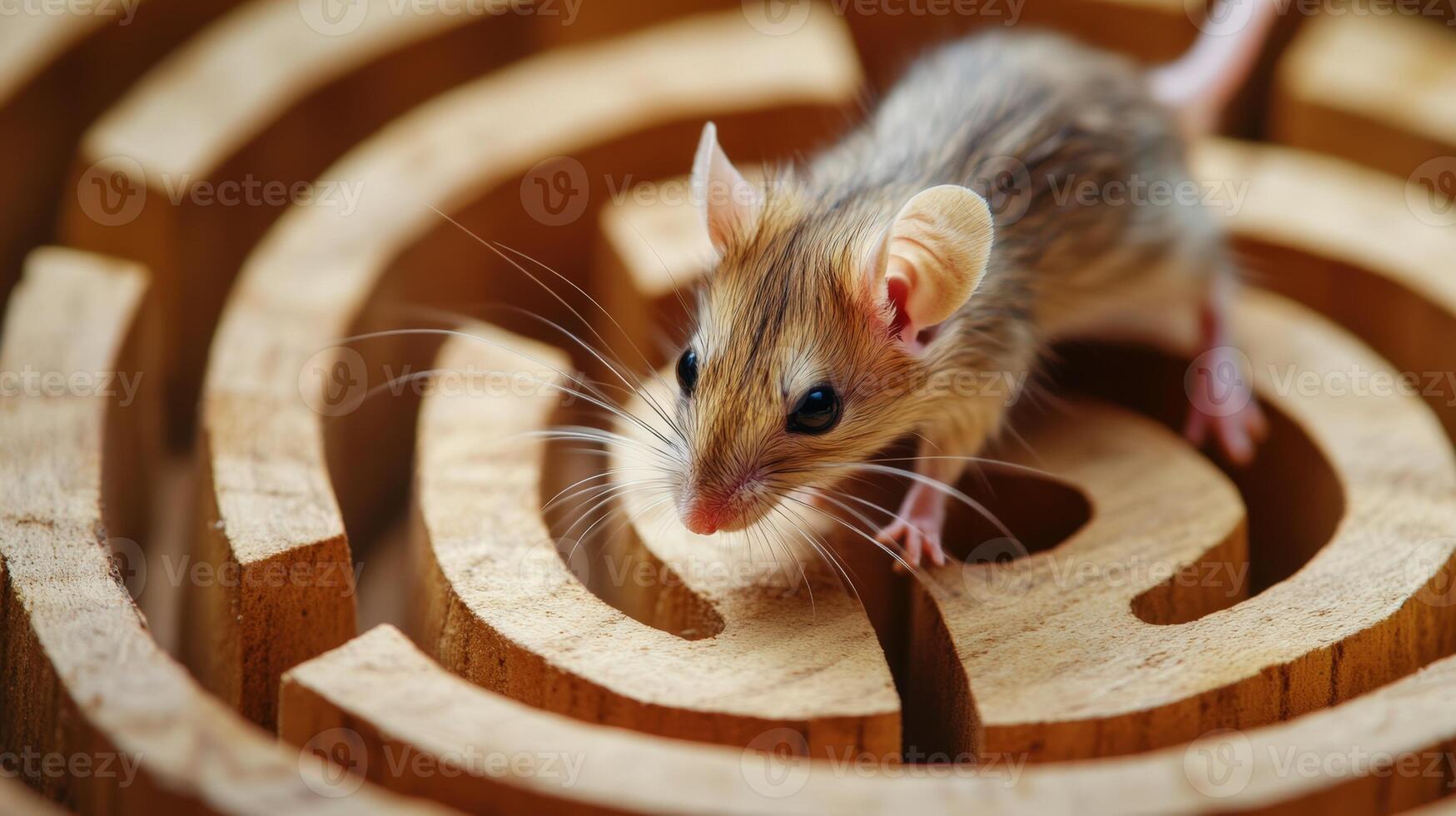 Mouse in maze photo