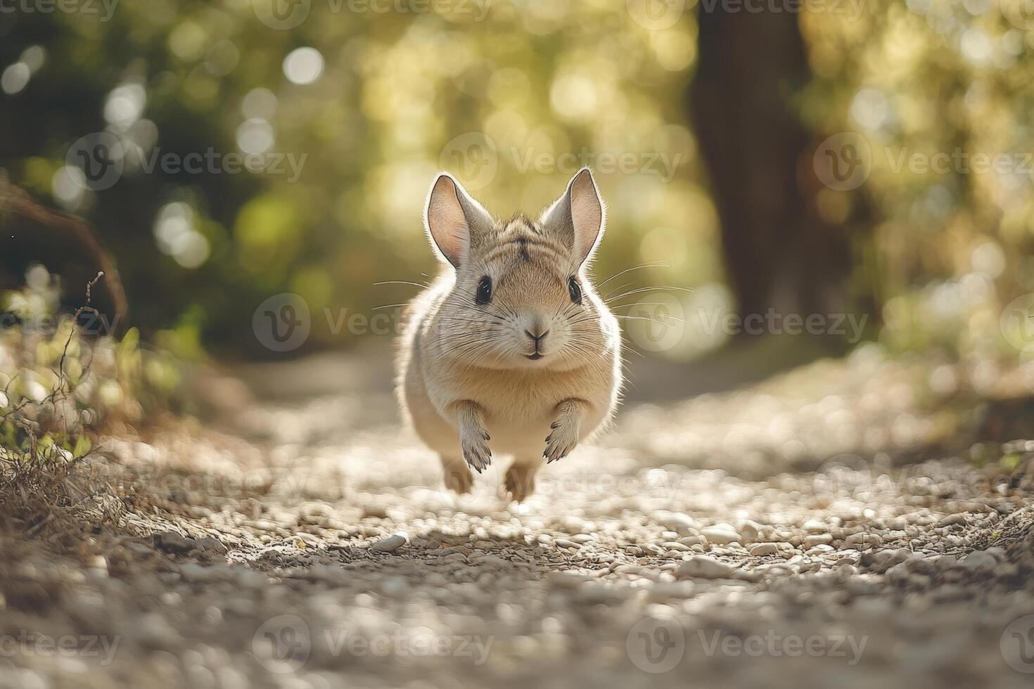Rabbit Running on a Path photo
