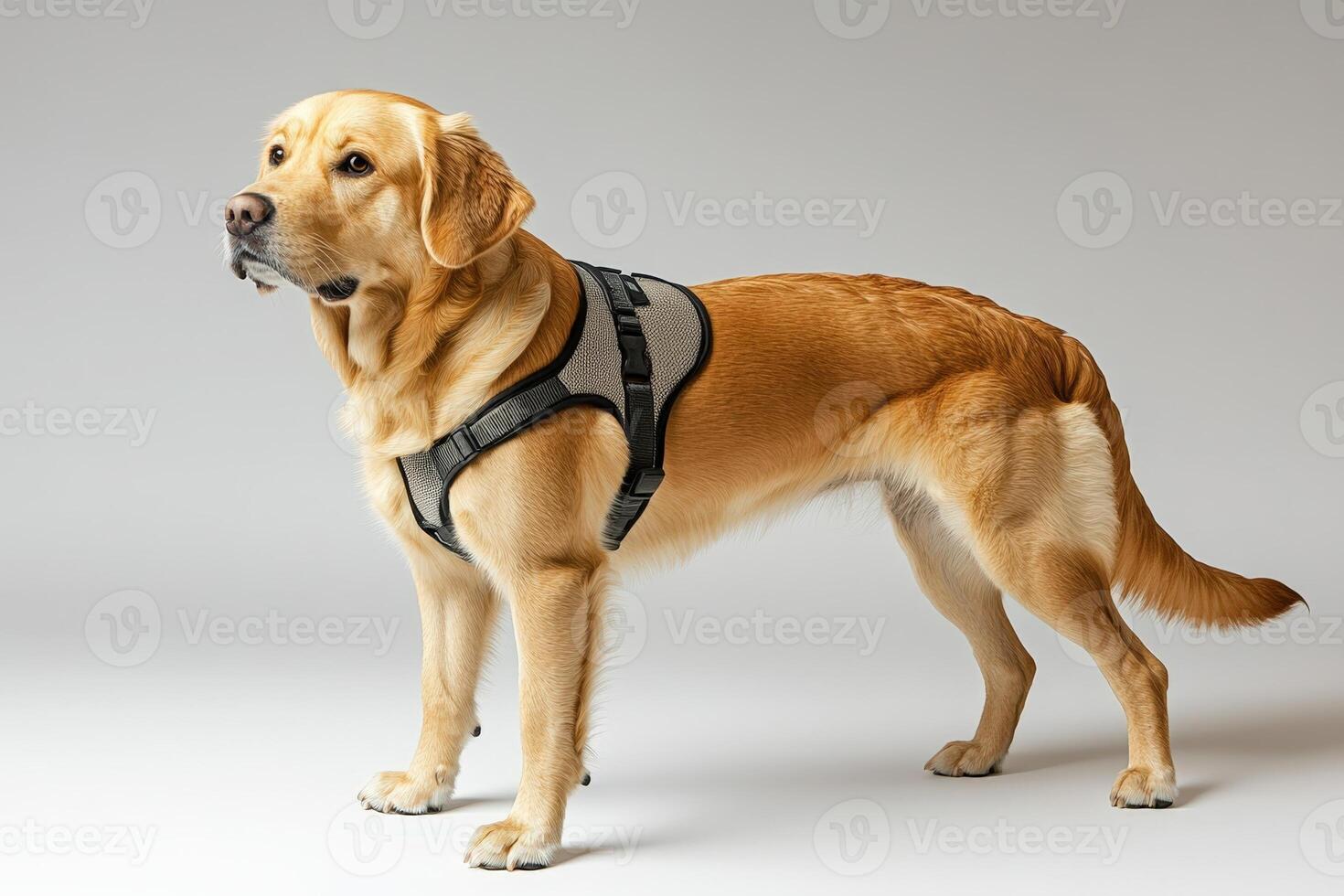 Labrador Retriever in Harness, Photo
