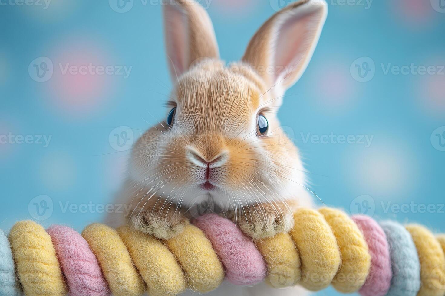 Cute Rabbit on a Rope photo