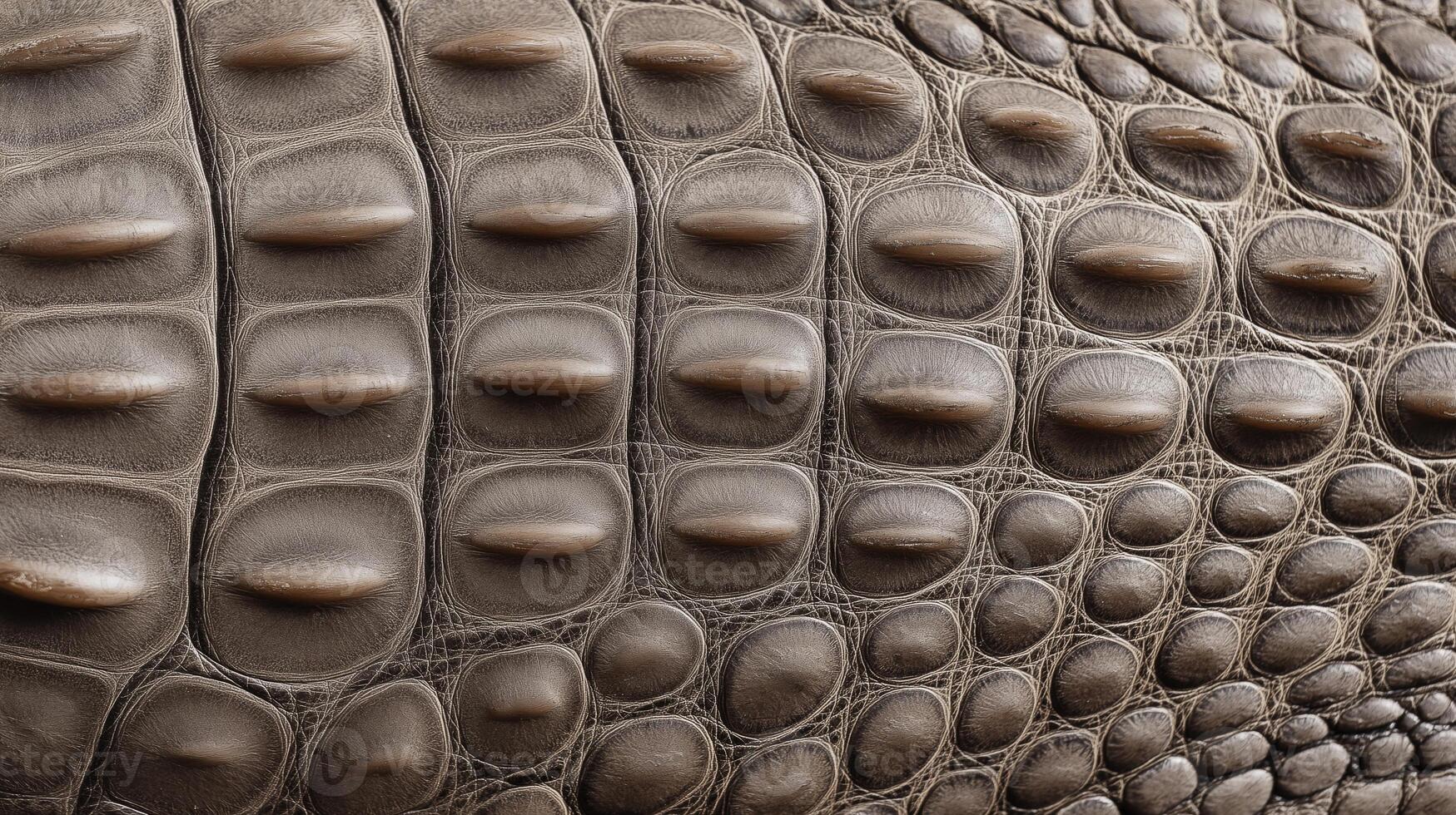 Detailed patterns and scales of crocodile skin captured in natural environment showcasing texture. photo
