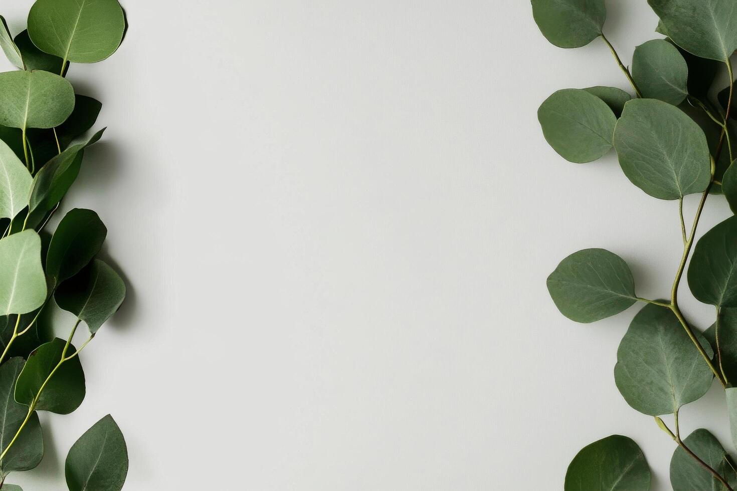 Decorative Leaves Arranged on a Neutral Background for Creative Design Projects and Crafts photo