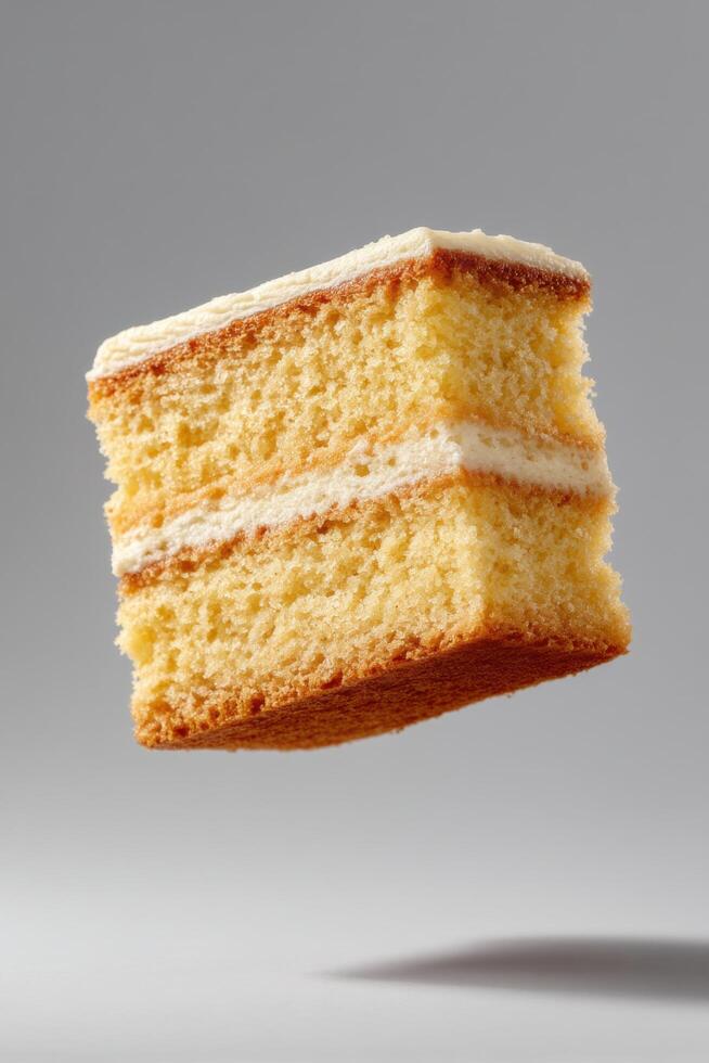 Vanilla Cake A delectable, layered vanilla cake with creamy frosting, perfect for satisfying your sweet tooth. This mouthwatering photo