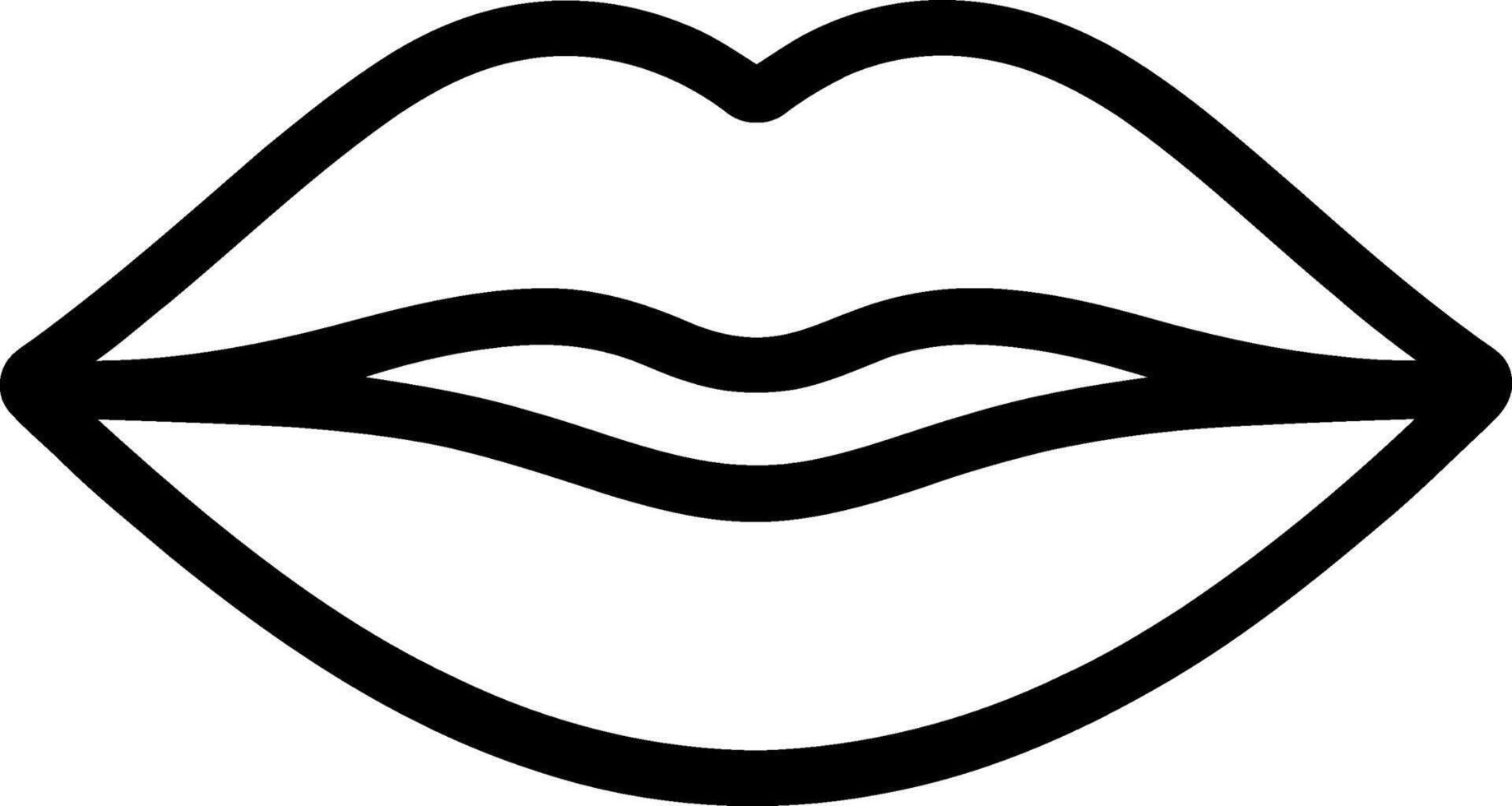 a black and white image of a woman's lips vector