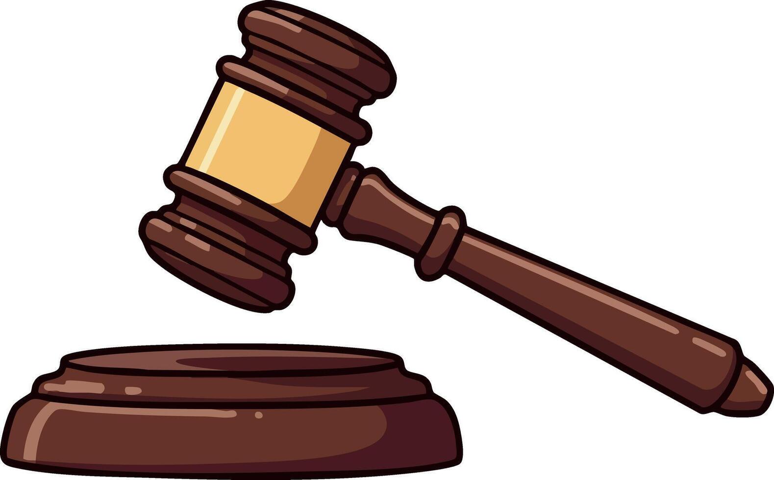 Wooden gavel and sound block legal justice symbol illustration classic design vector