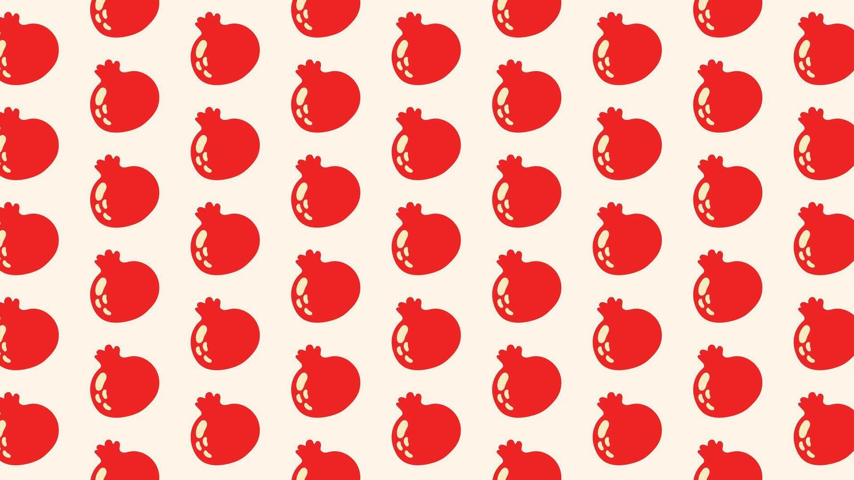 Pomegranate repeat bold exotic fruit for kitchen and menu design. vector