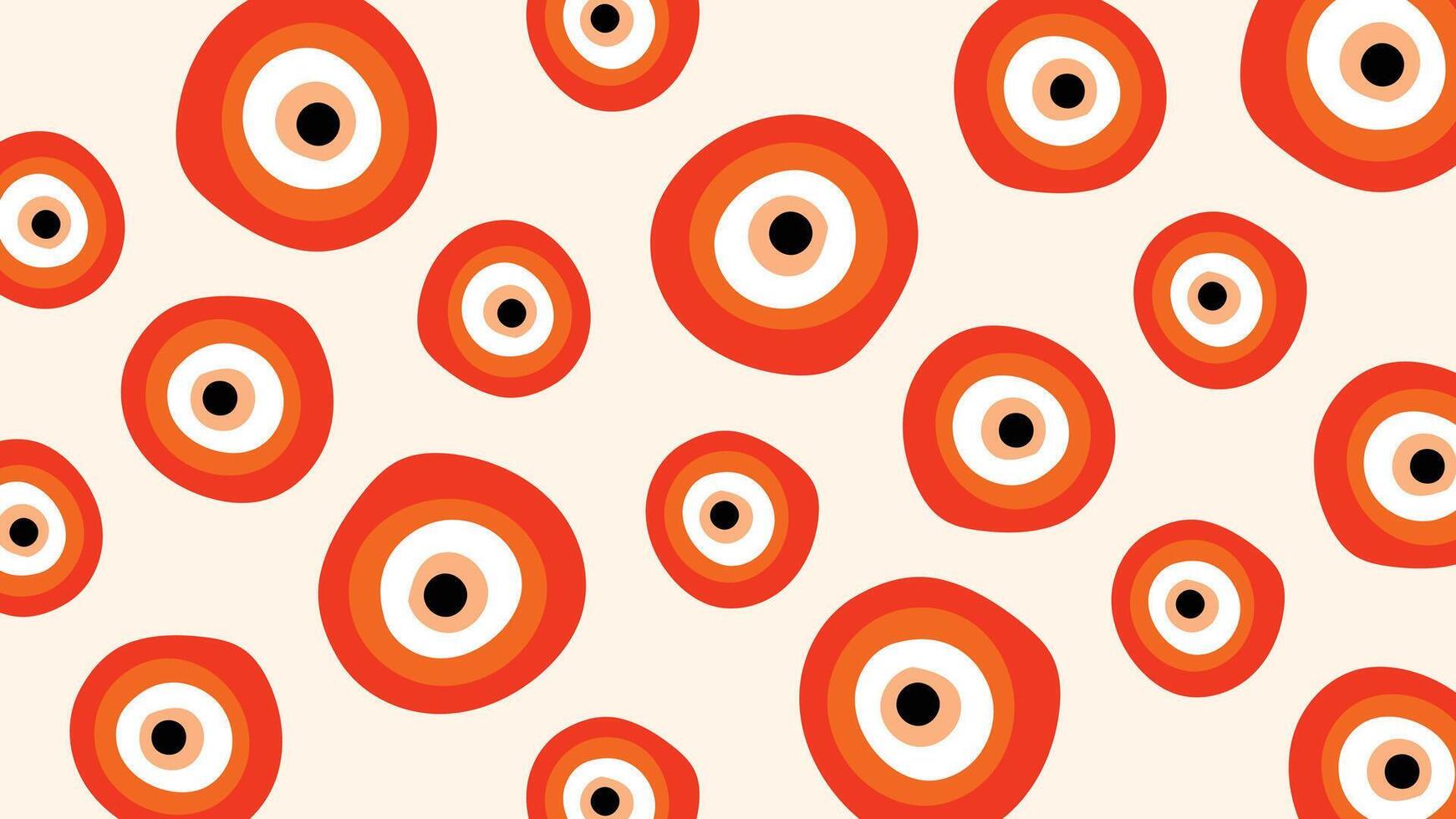Vibrant red cartoon bubble shapes with layered round design perfect for bold print templates and sticker art vector