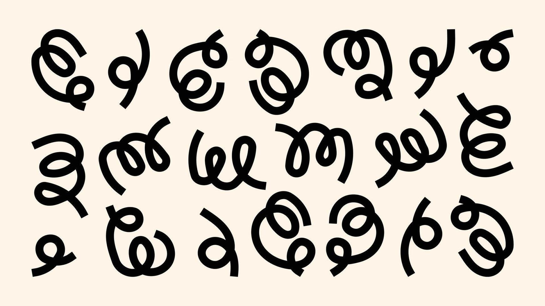 Rough arrows zigzag strokes comic tuchki and happy round shapes vector