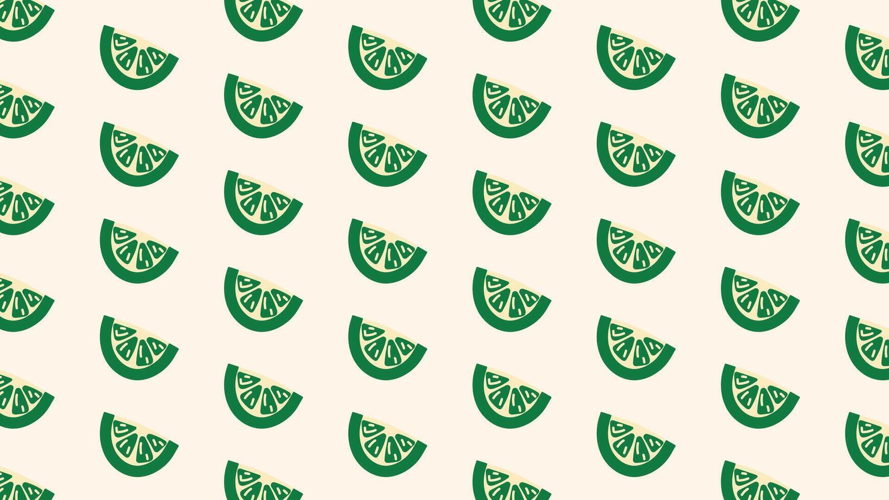 Lime slice repeat zesty and graphic for summer drinks and prints. vector