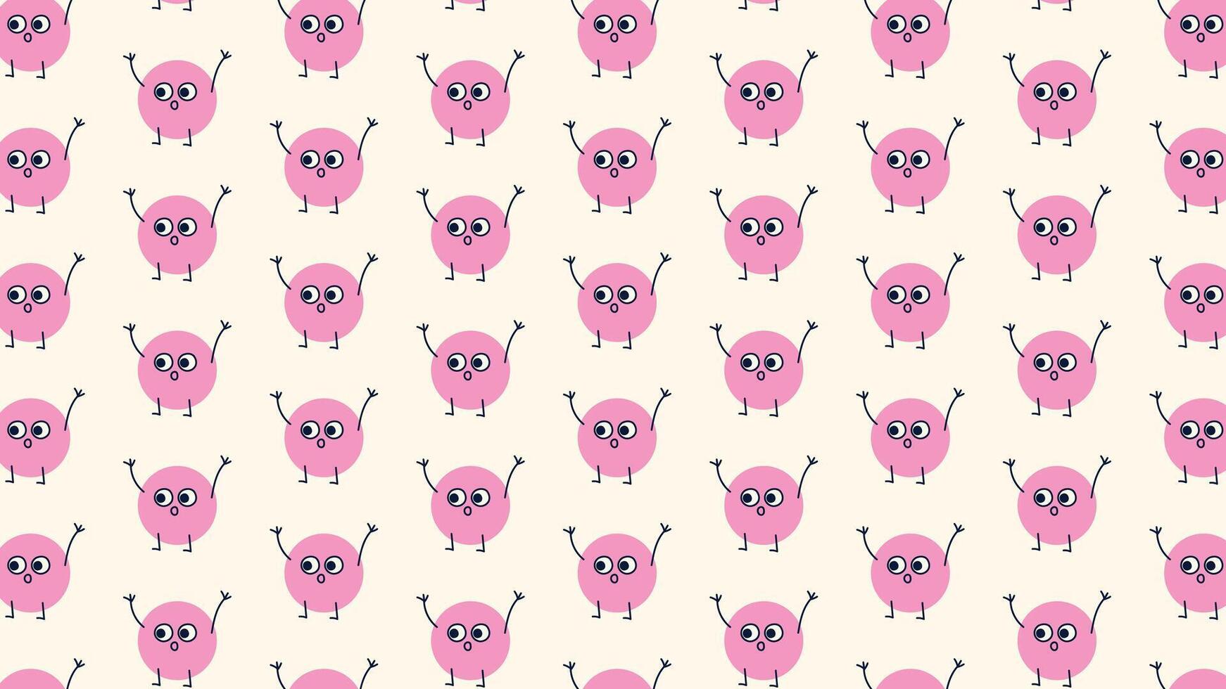 Pink mood faces, cute coquette expressions in retro girly vibe. vector