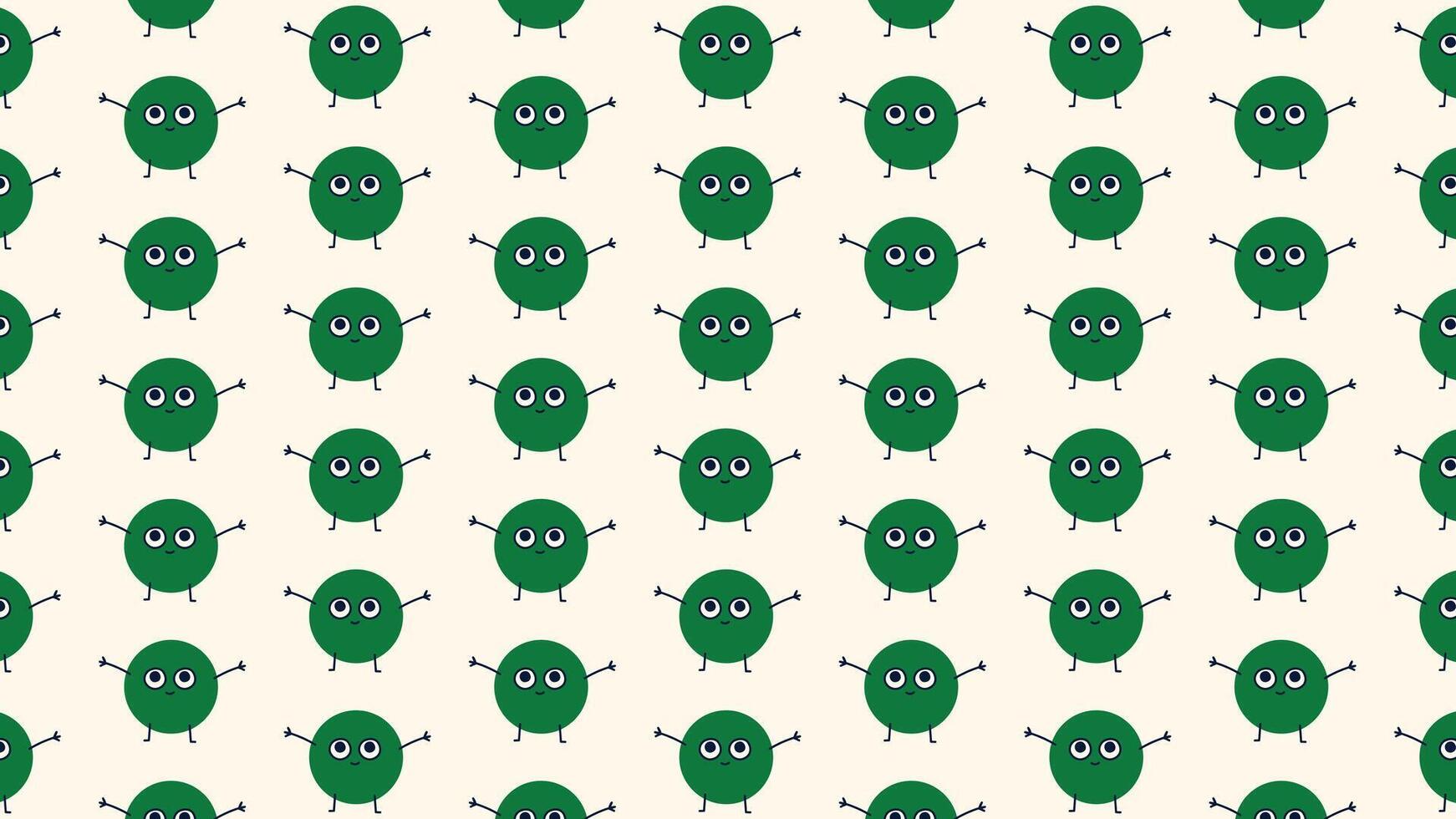 Emotions pattern calm and silly faces in funky doodle style. vector