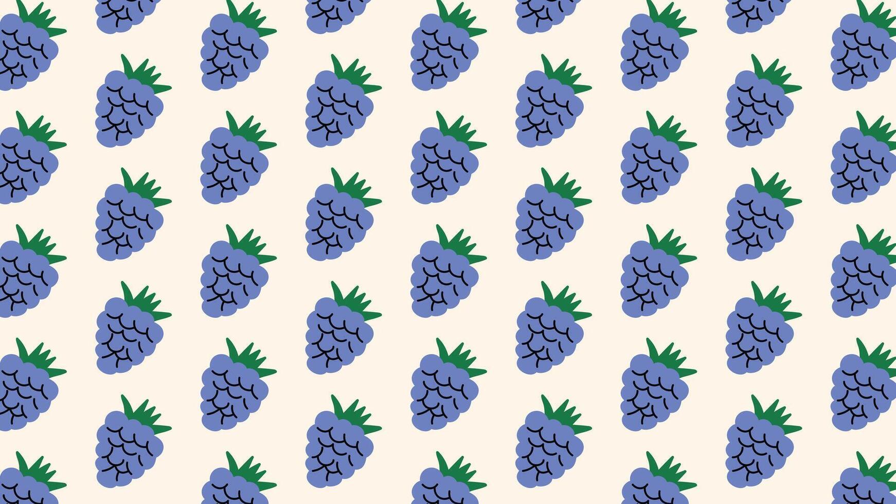 Grapes seamless texture purple clusters in flat hand-drawn style. vector