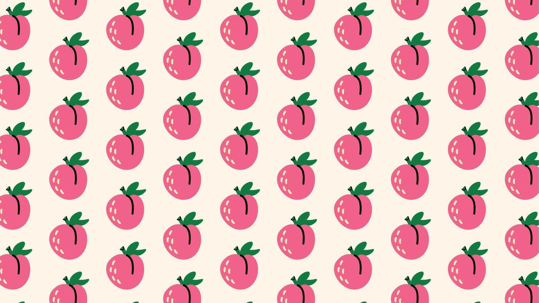 Peach pattern soft pastel fruit for summer textile and packaging. vector