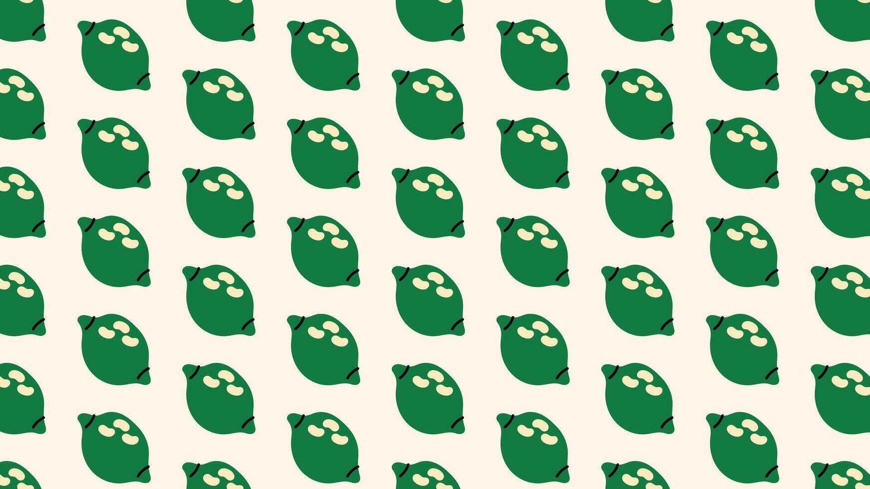 Whole lime seamless pattern minimal and clean green citrus. vector