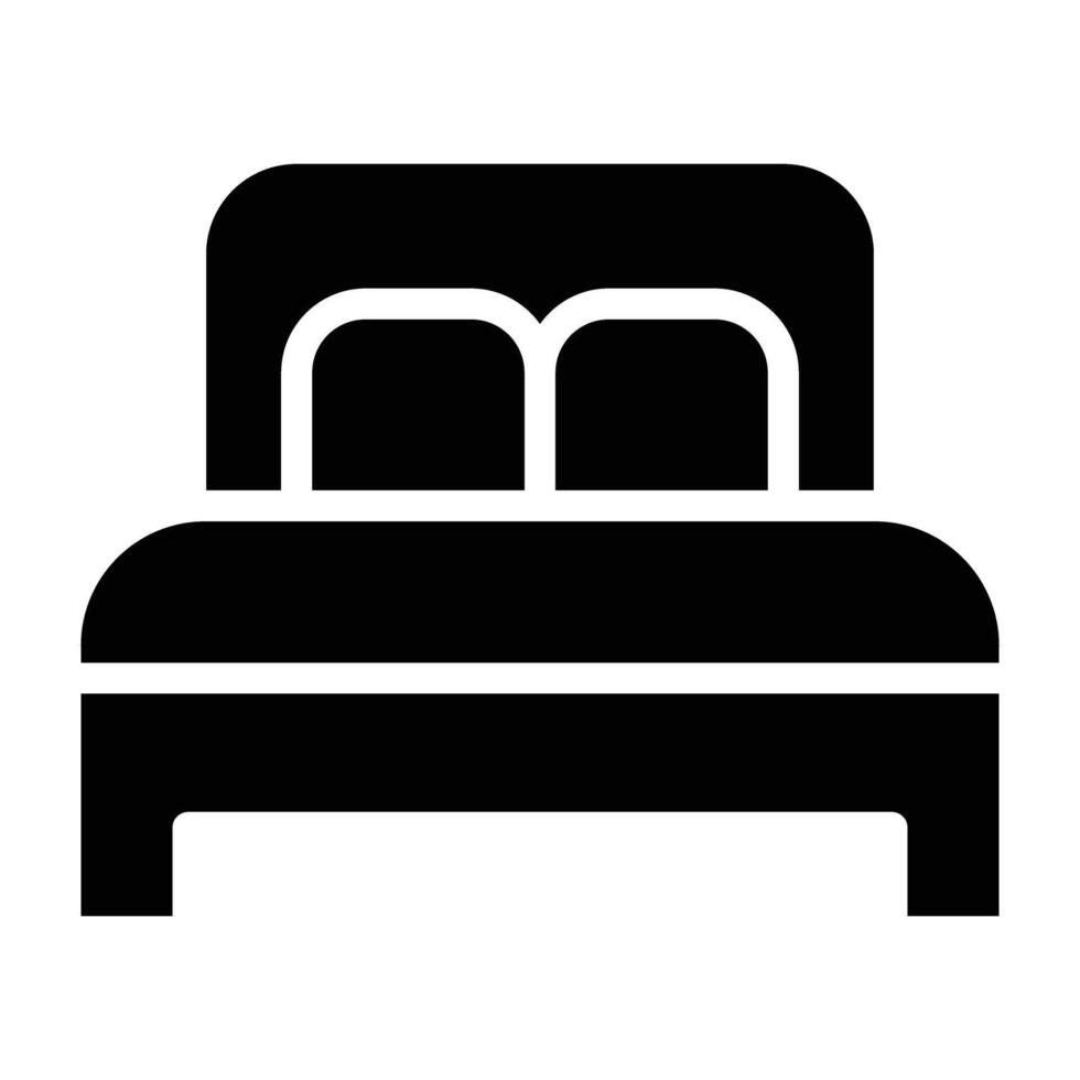 Bed Line Icon Design vector
