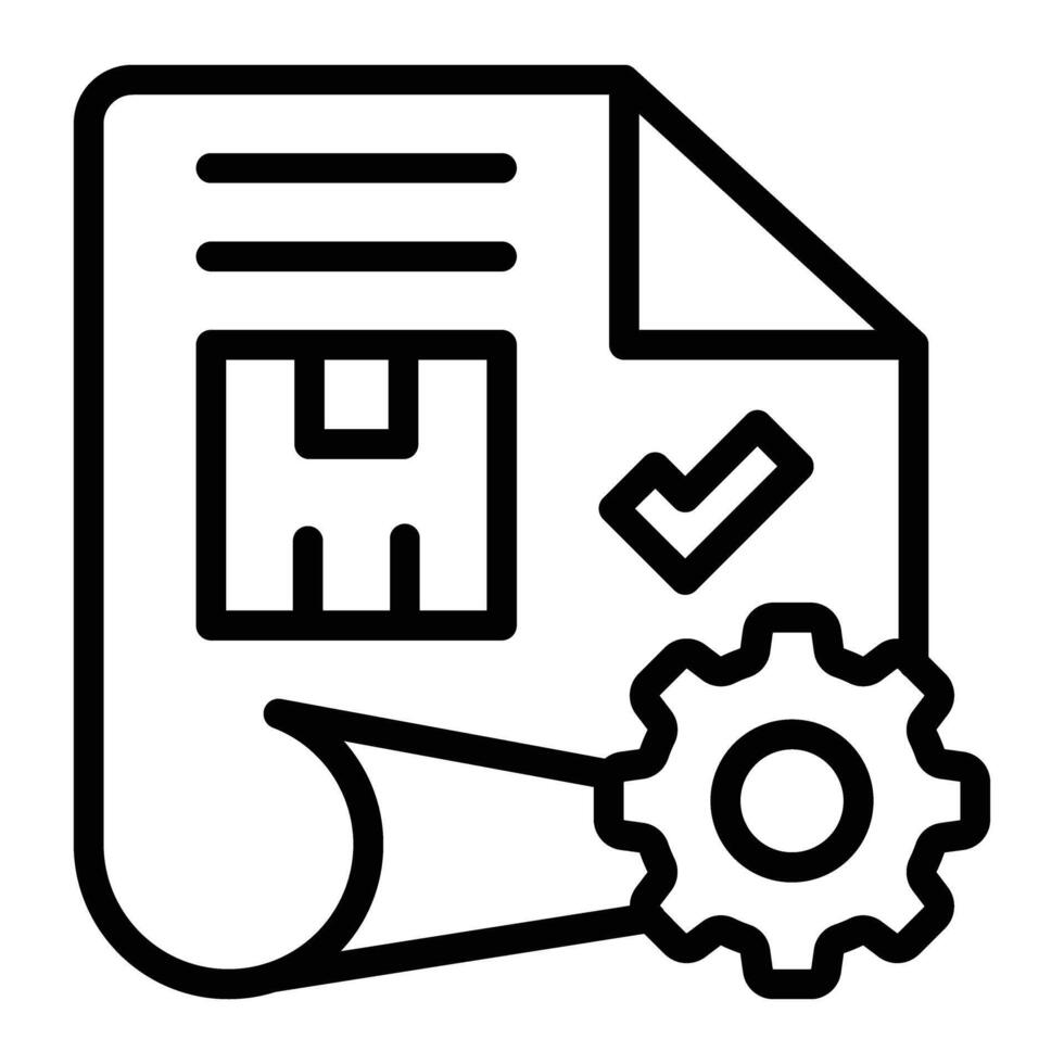 Customs Clearance Line Icon Design vector