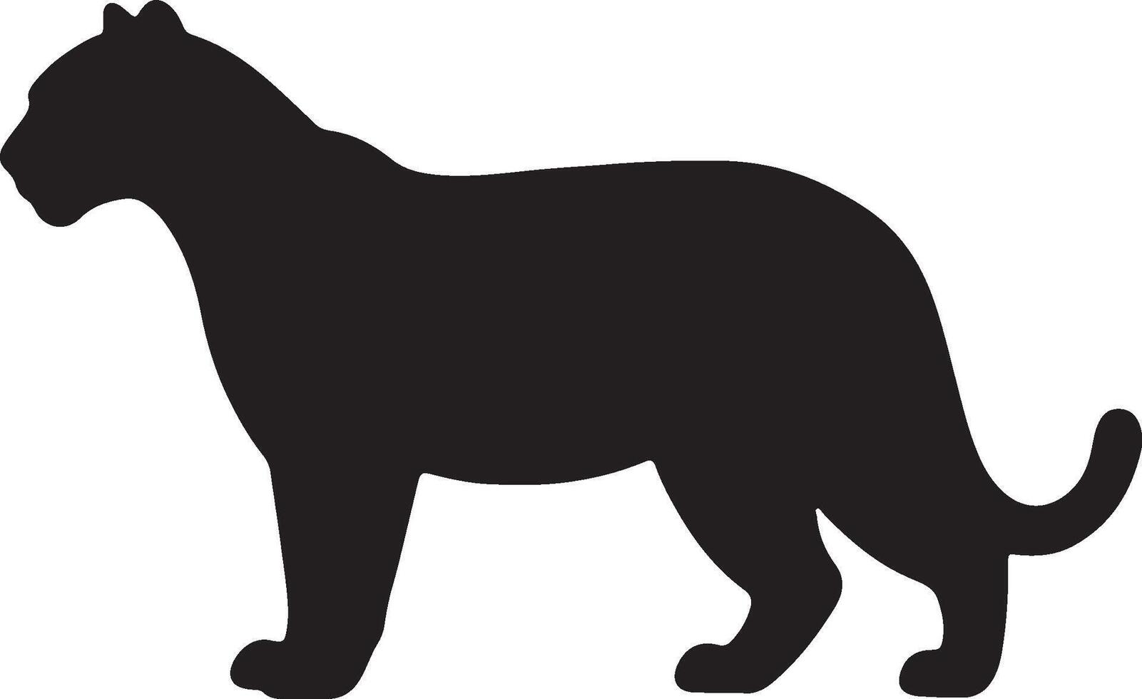 Puma Solid Black Silhouette vector