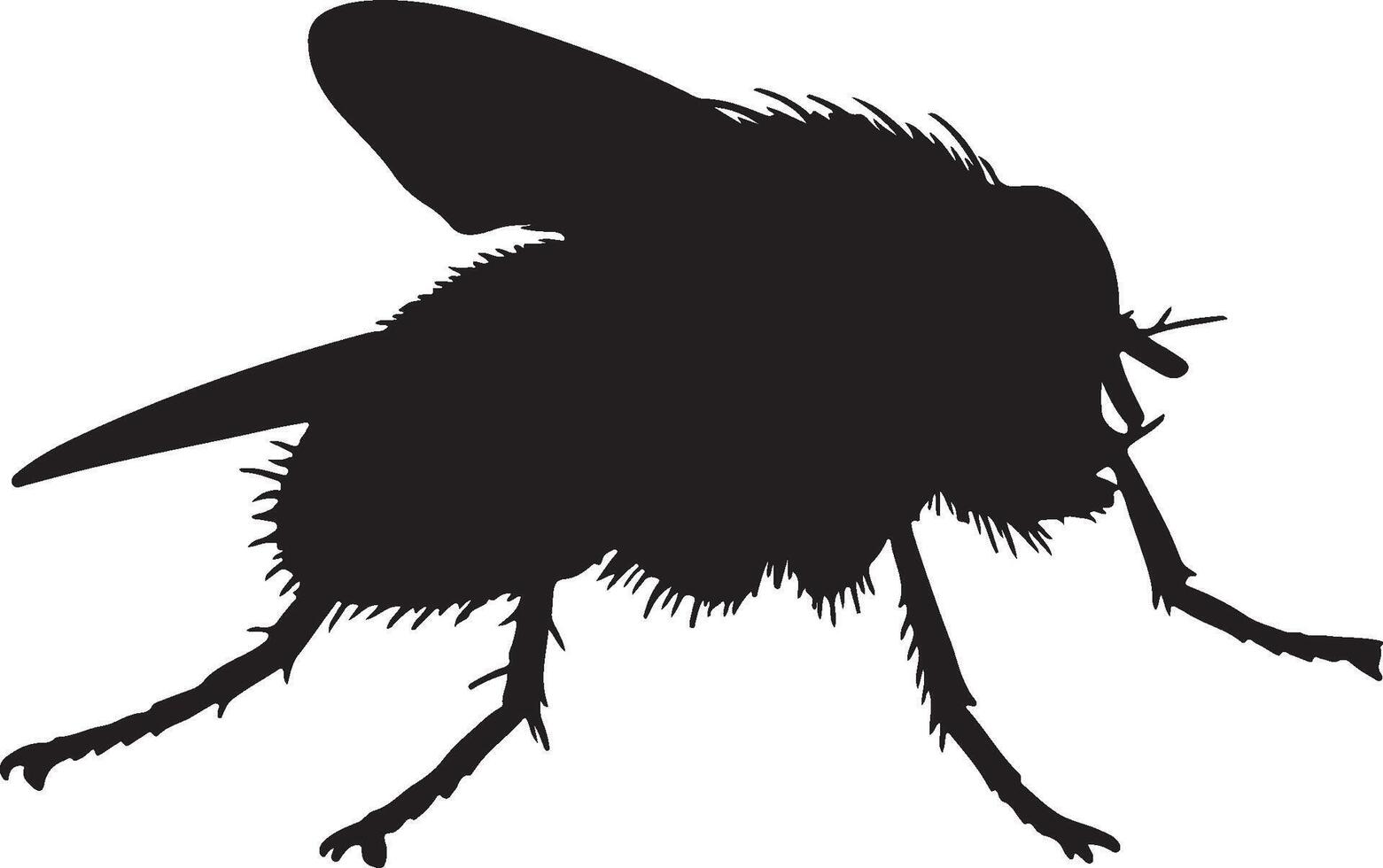 Fly Solid Black Silhouette vector