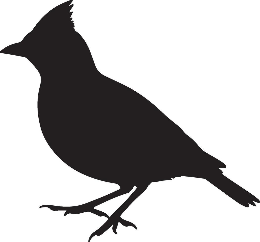 Lark Solid Black Silhouette vector