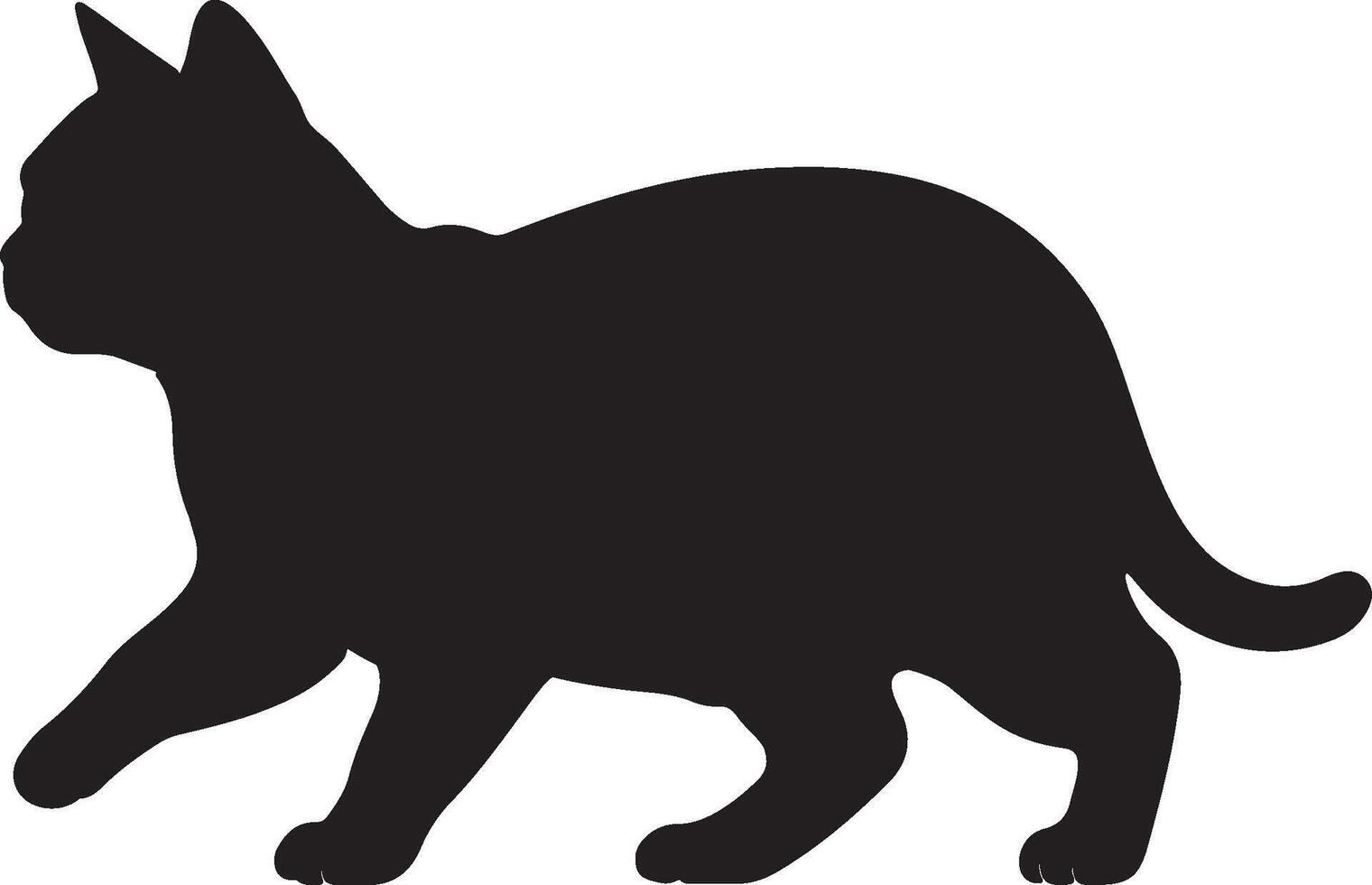Manx Solid Black Silhouette vector