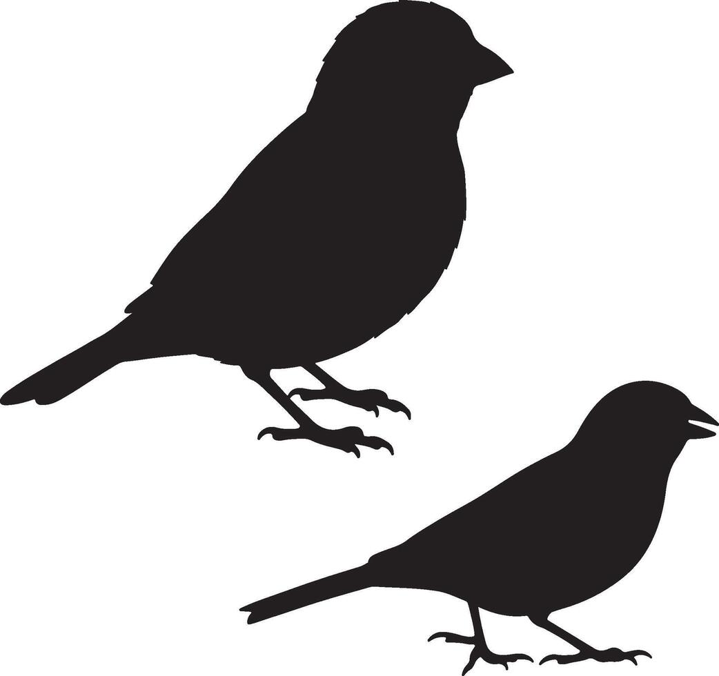 Yellowhammer Solid Black Silhouette vector