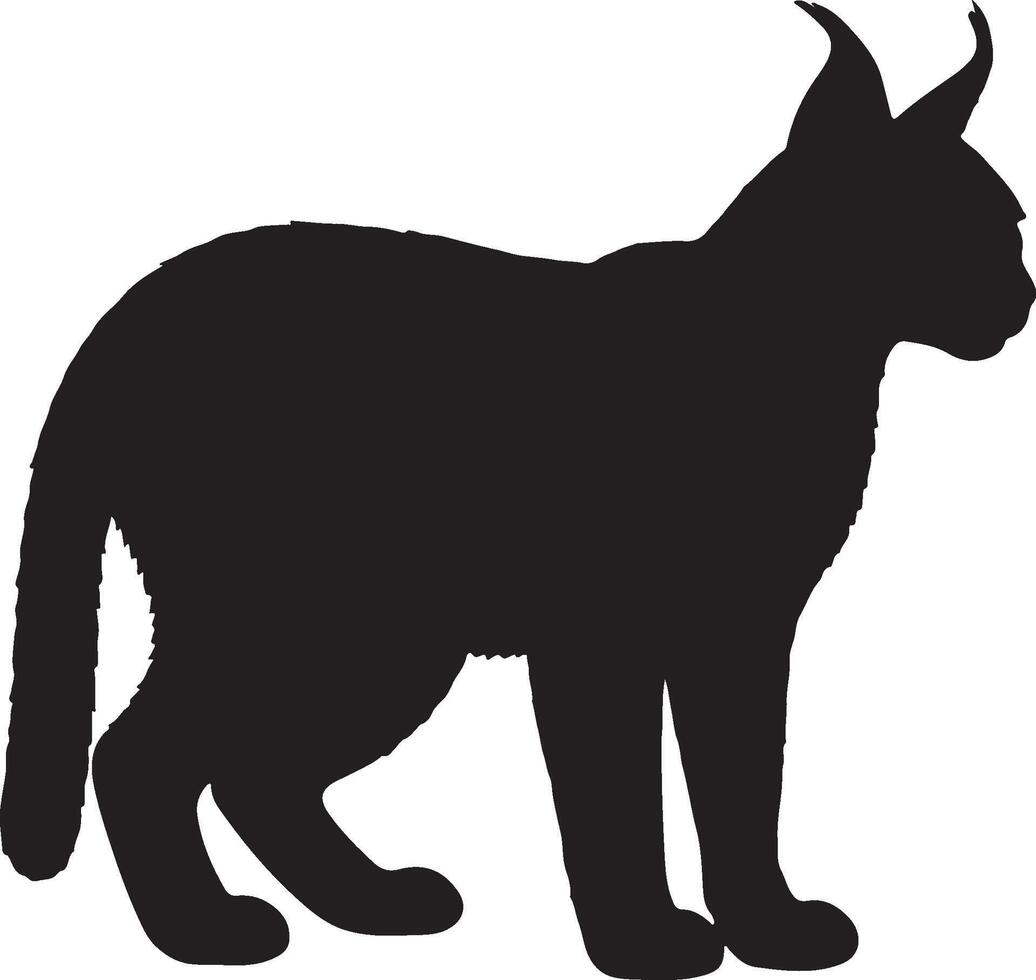 Caracal Solid Black Silhouett vector