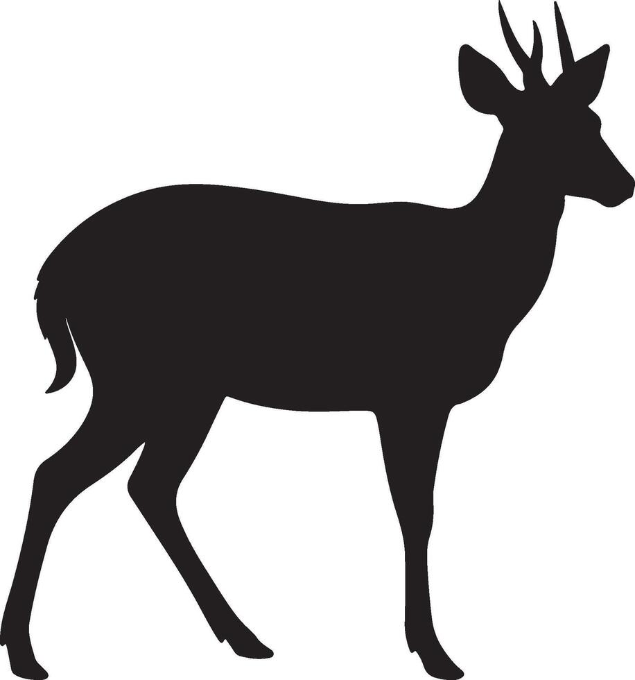 Chital Solid Black Silhouette vector