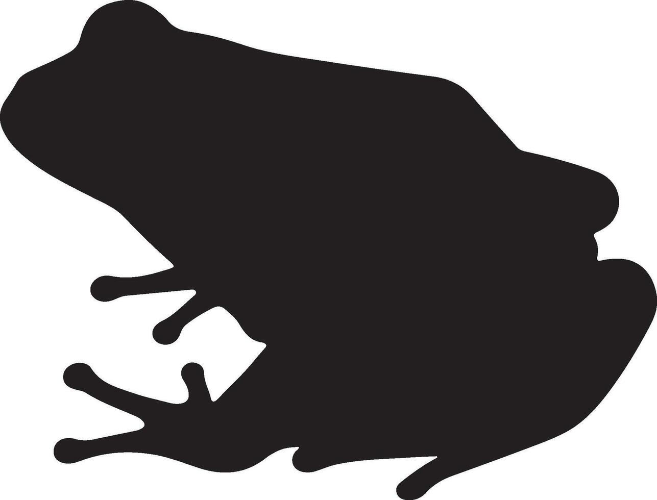 Ranitomeya Solid Black Silhouette vector