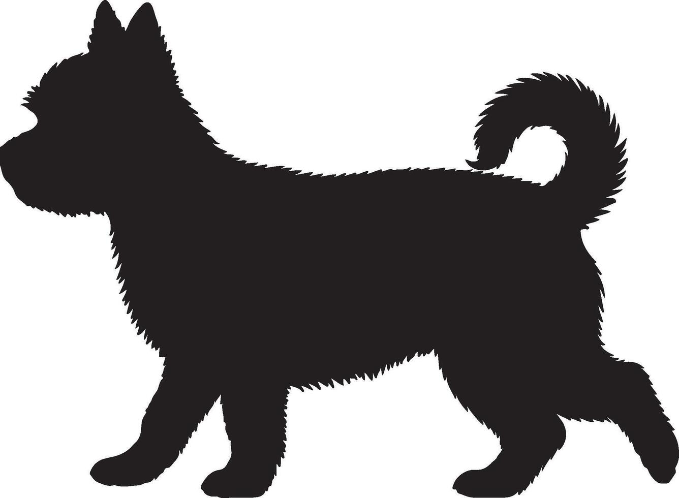 Zuchon Solid Black Silhouette vector