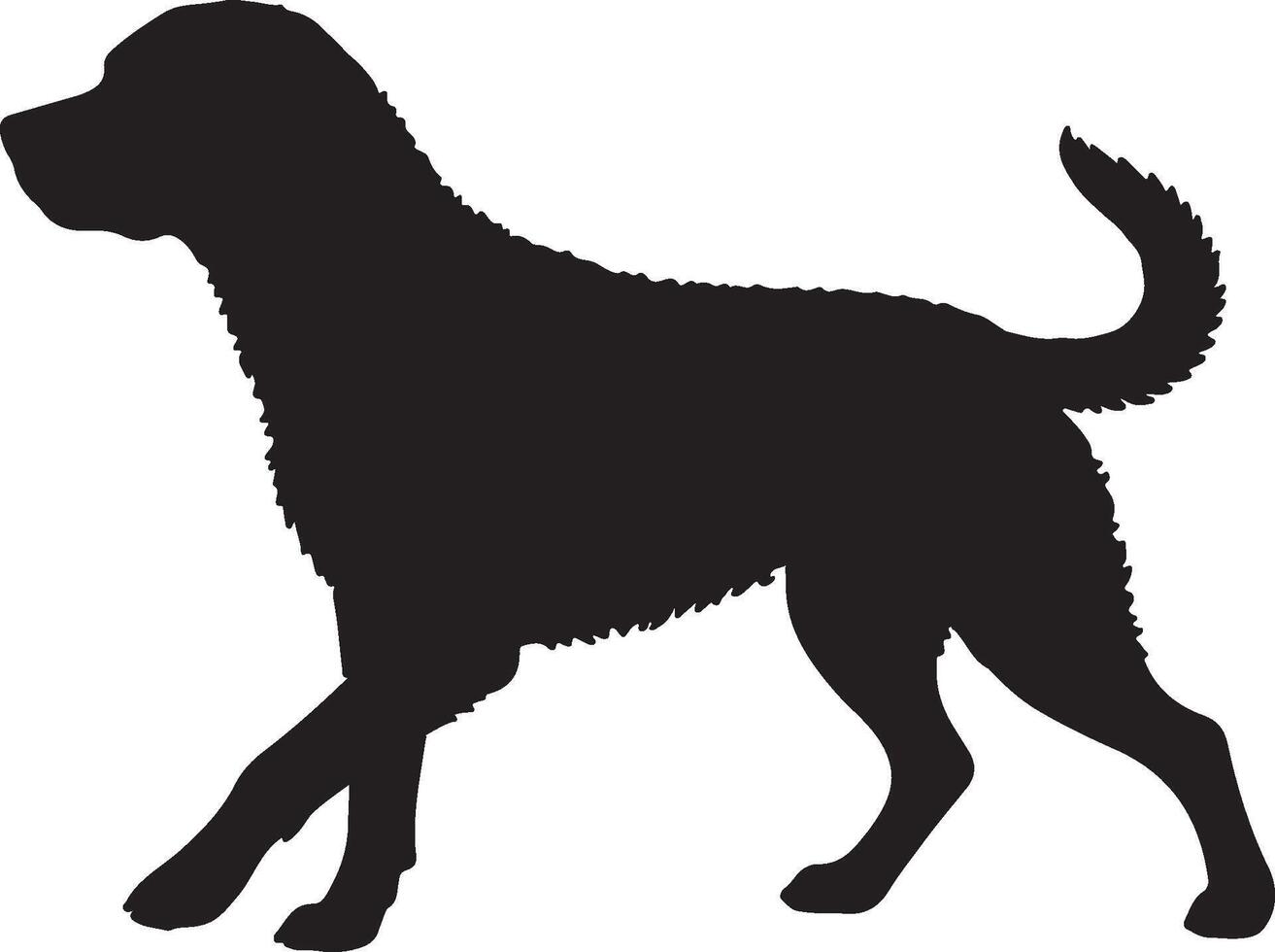 Chesapeake Bay Retriever Solid Black Silhouette vector