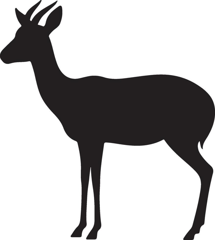 Silhouette of a deer on a white background vector