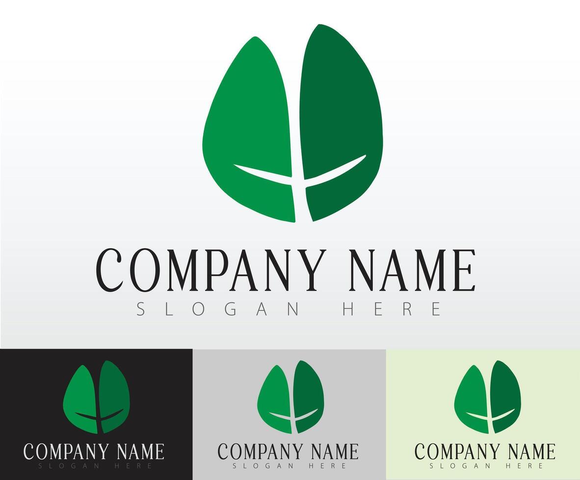 A visually clean and modern logo for a natural food company. vector