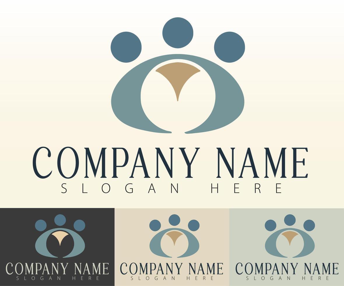 A symbol of unity in modern business logo form. vector