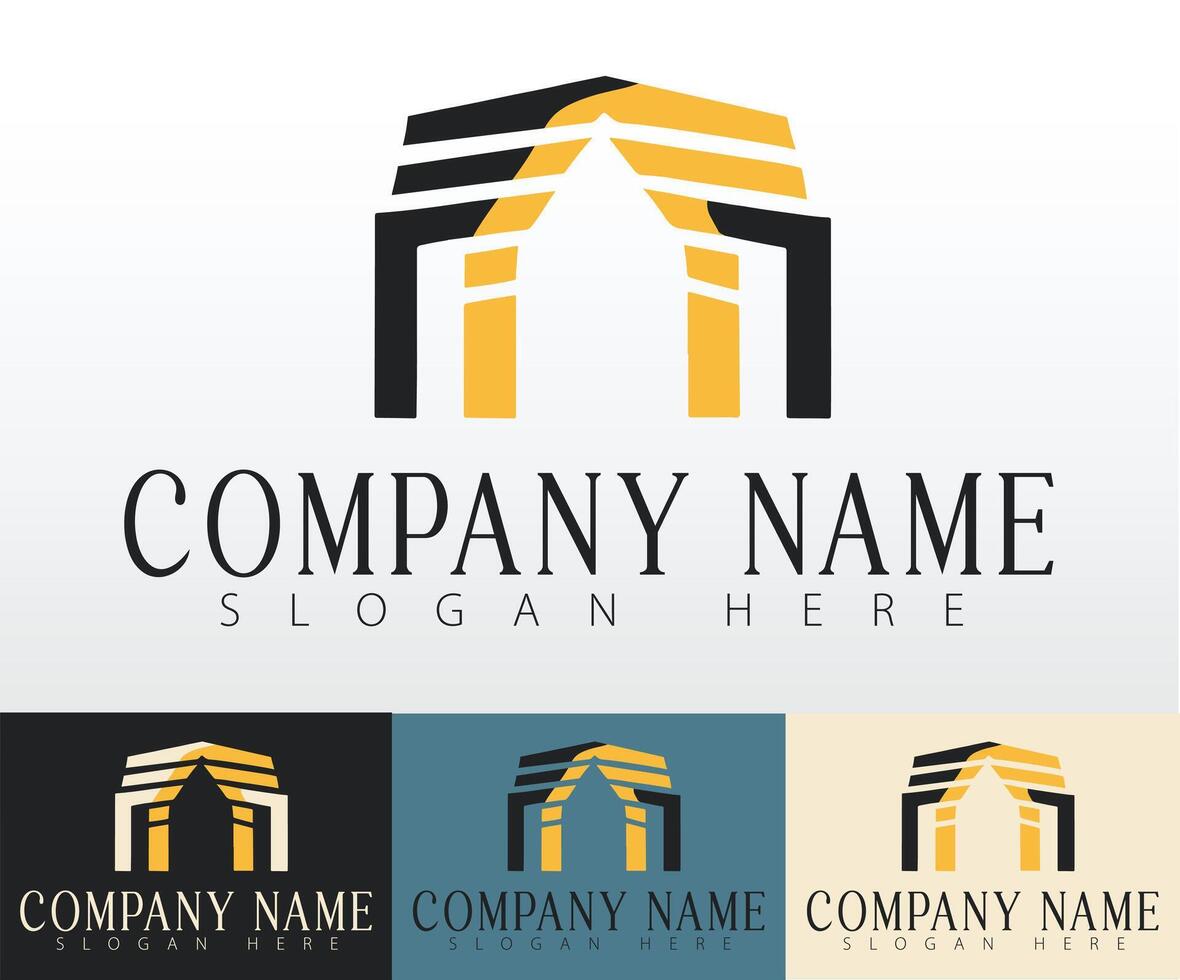 A branding logo concept tailored for the real estate industry. vector