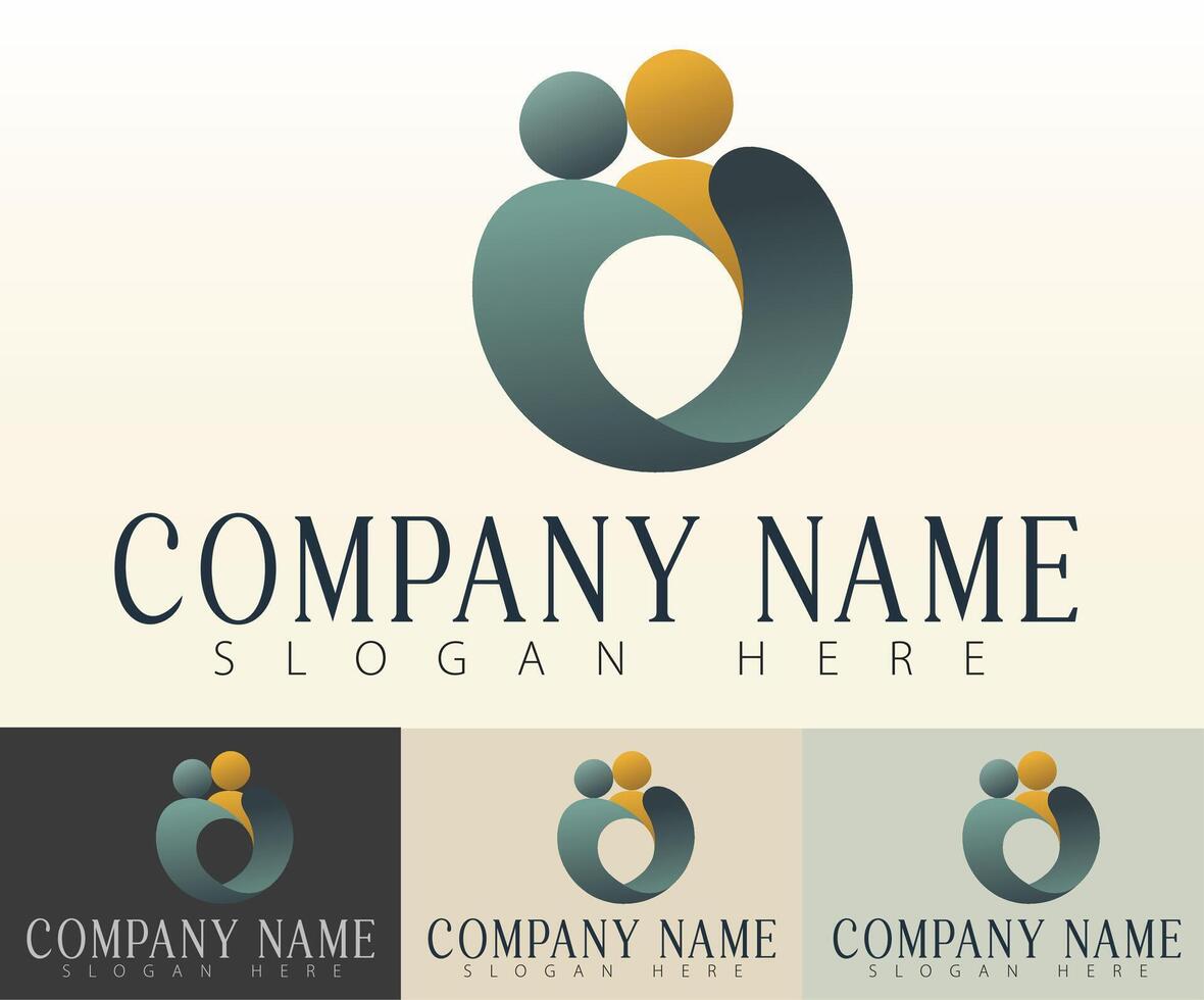 A minimalist business logo with a unified modern feel. vector