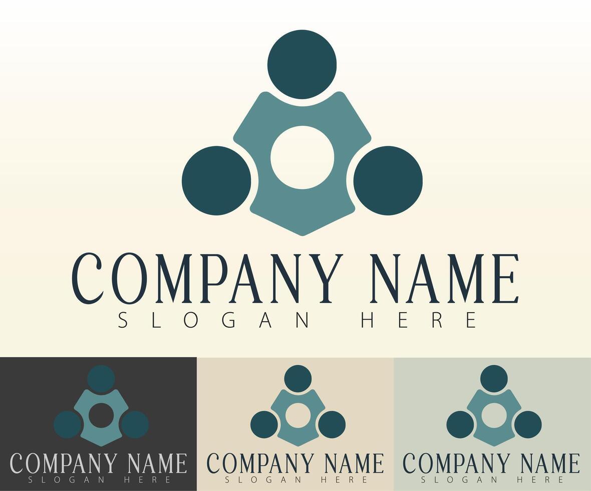A simple and unified approach to a modern business logo. vector