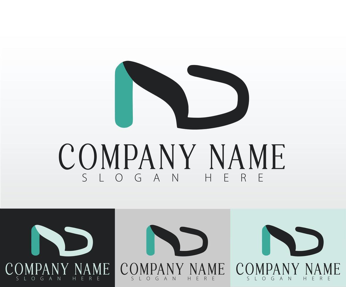 A creative logo design concept centered around footwear branding. vector