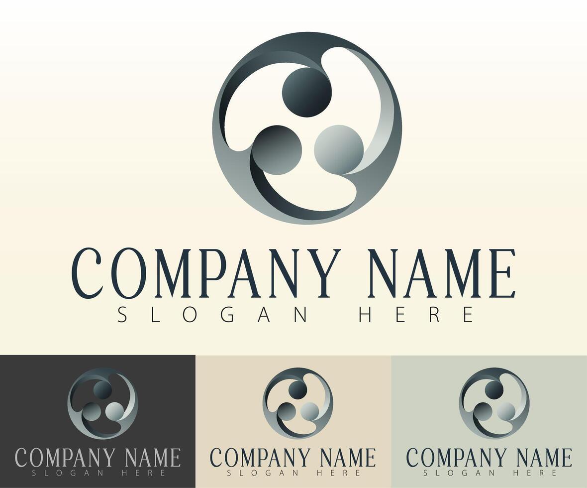 Simple yet powerful unity in a modern brand mark. vector