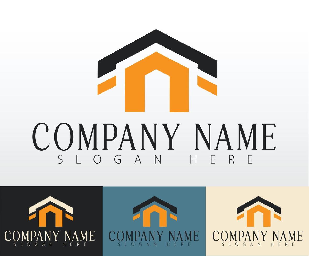 A powerful logo concept developed to support your real estate branding goals. vector