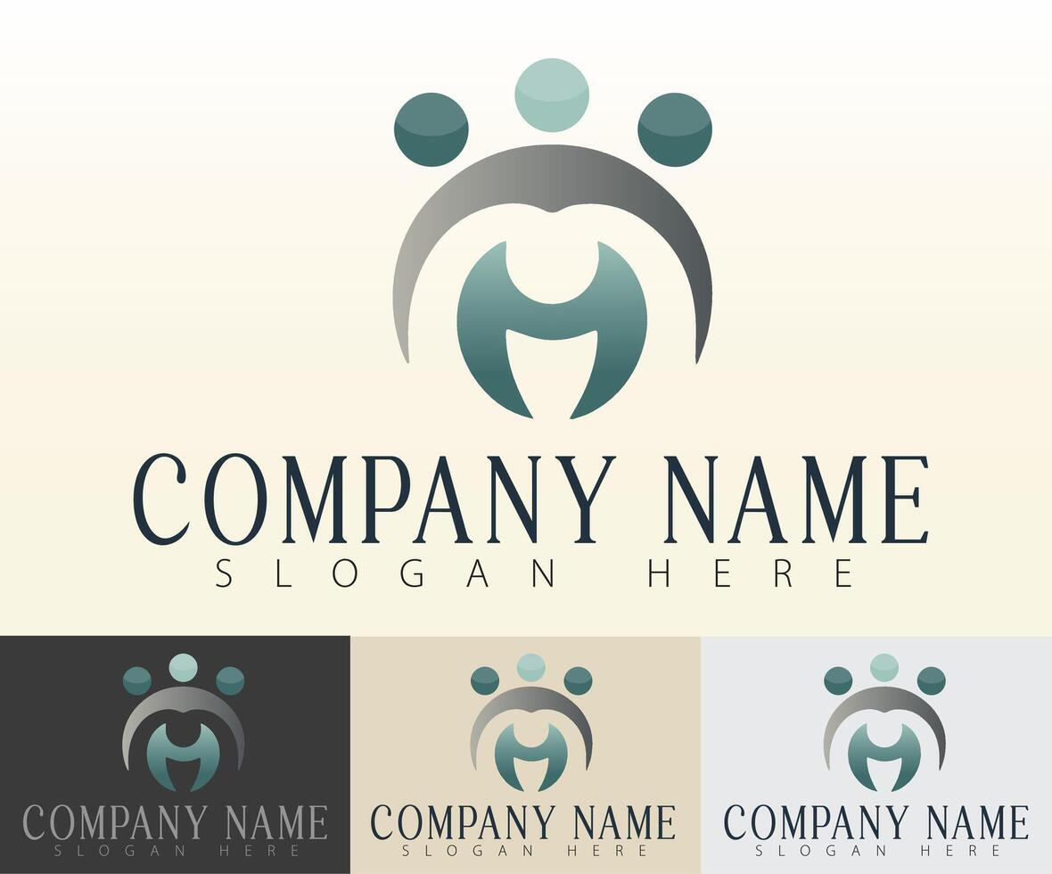 A clean logo concept of unity in business. vector